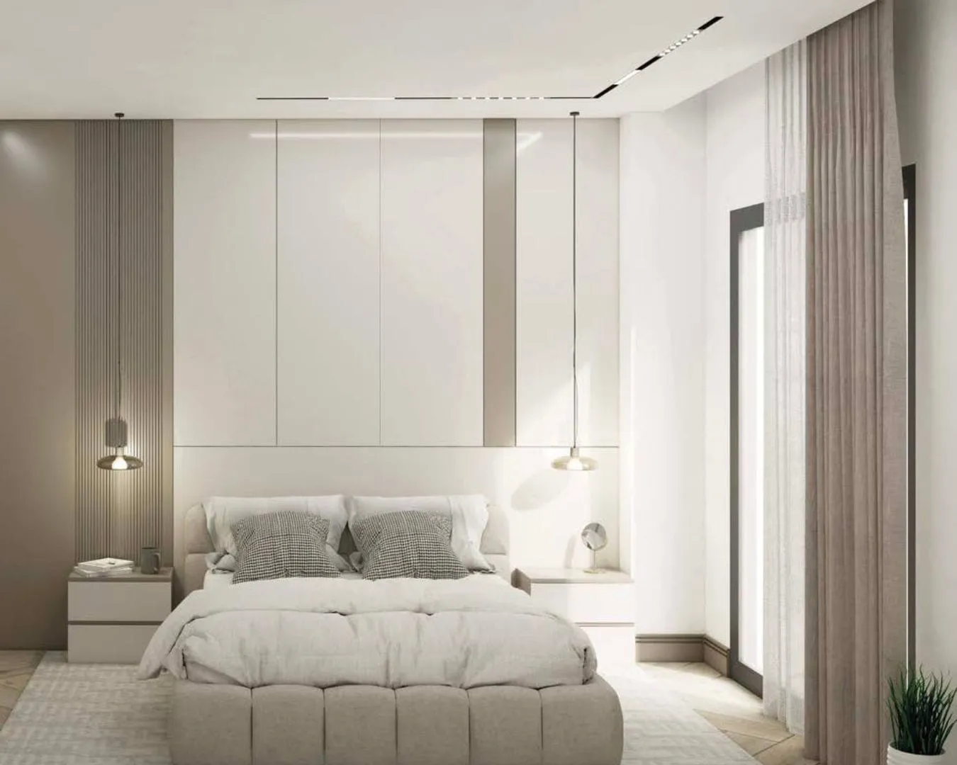 Light-toned bedroom