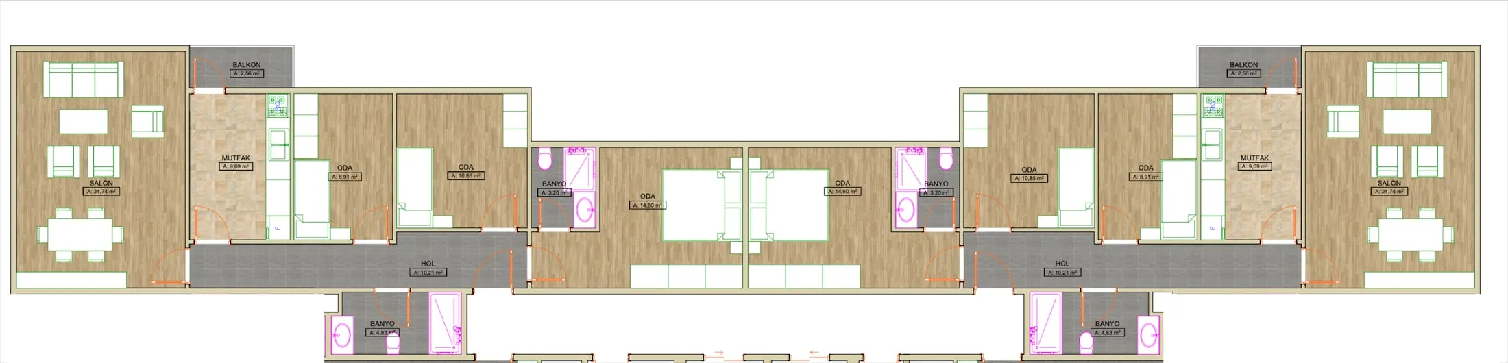 Sedir Residences — Sedir Residences — 3+1 apartment plan